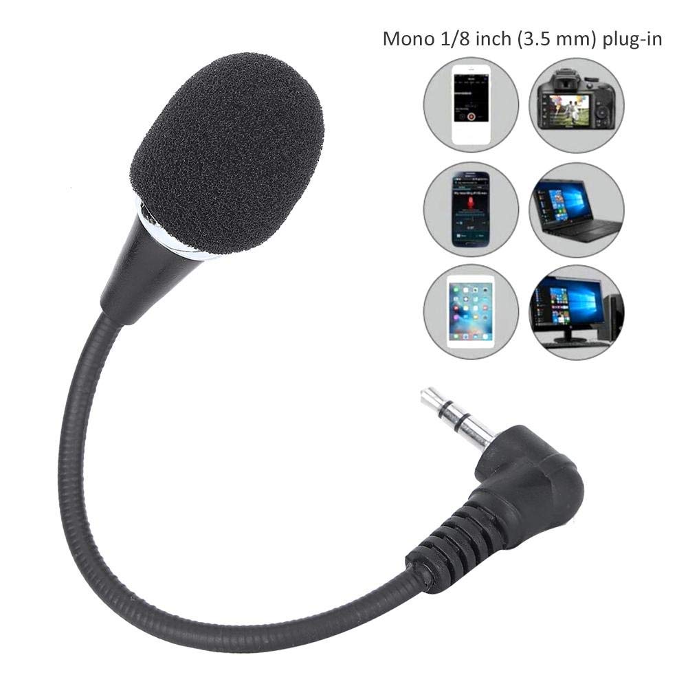 Mini Microphone Condenser,Omnidirectional Flexible Head Vocal Pickup Audio Amplified Equipment Standard 1/8 Inch (3.5 Mm) Aux-in